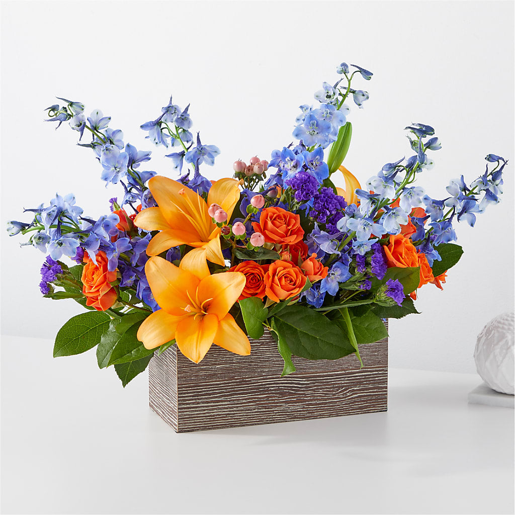 Radiant Citrus Box Bouquet – Thompson Country Florist, Wintersville OH