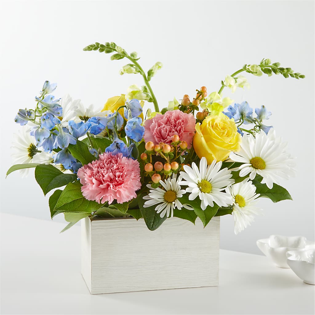 Sun Salutation Box Bouquet – Thompson Country Florist, Wintersville OH