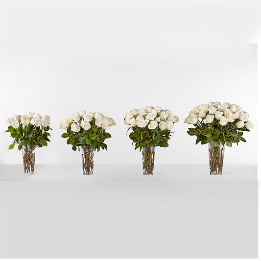 Long Stem White Rose Bouquet – Thompson Country Florist, Wintersville OH