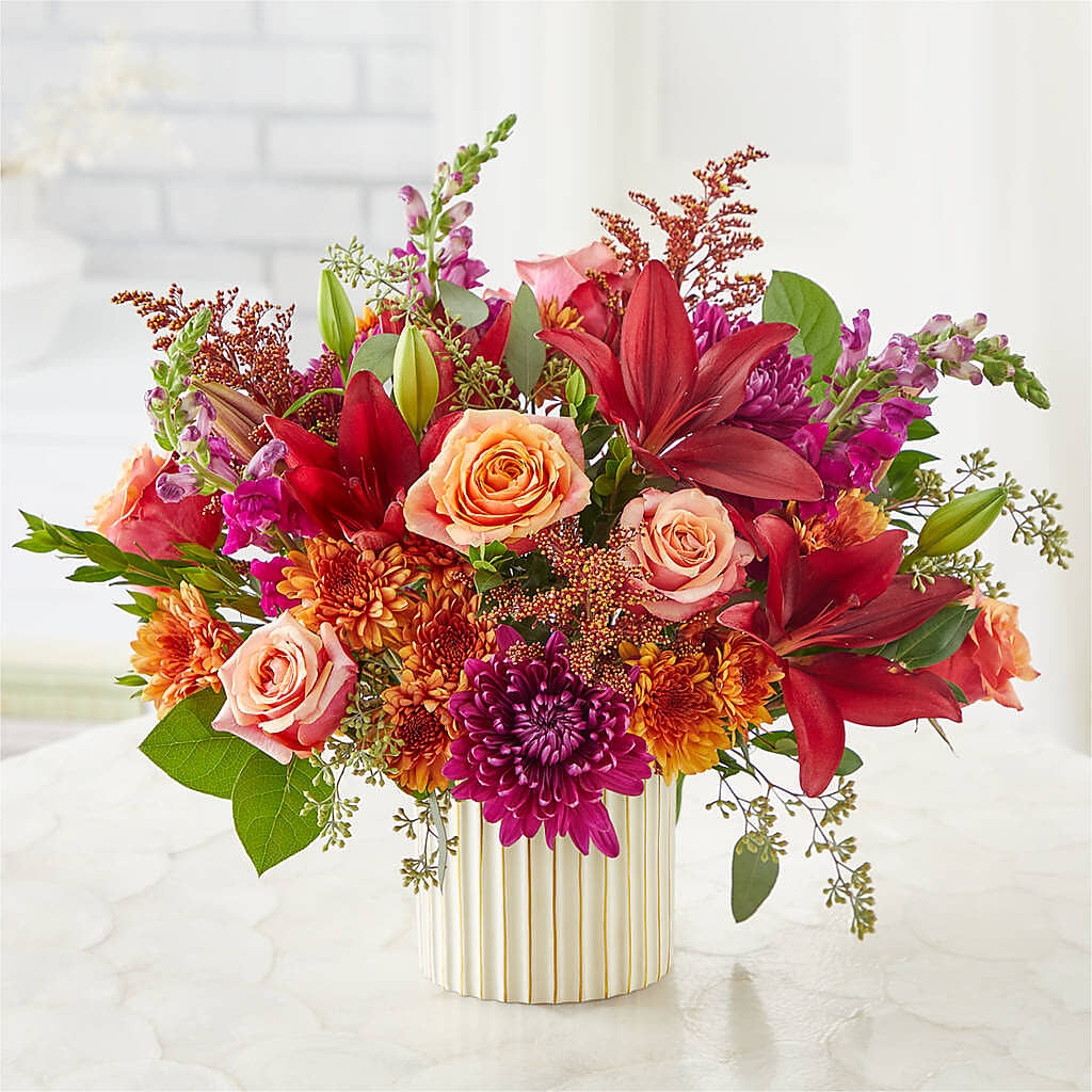 Burgundy Landscape Bouquet – Thompson Country Florist, Wintersville OH