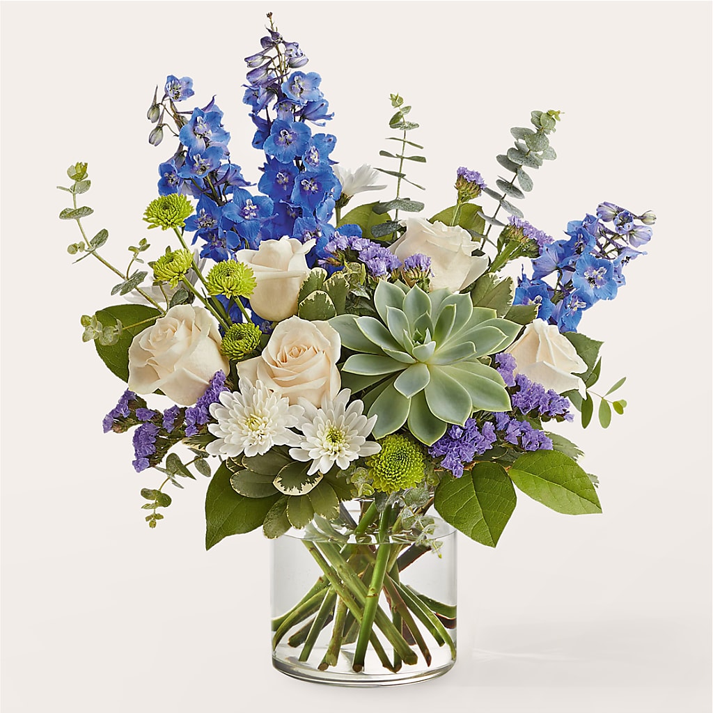 Cerulean Waves Bouquet – Thompson Country Florist, Wintersville OH