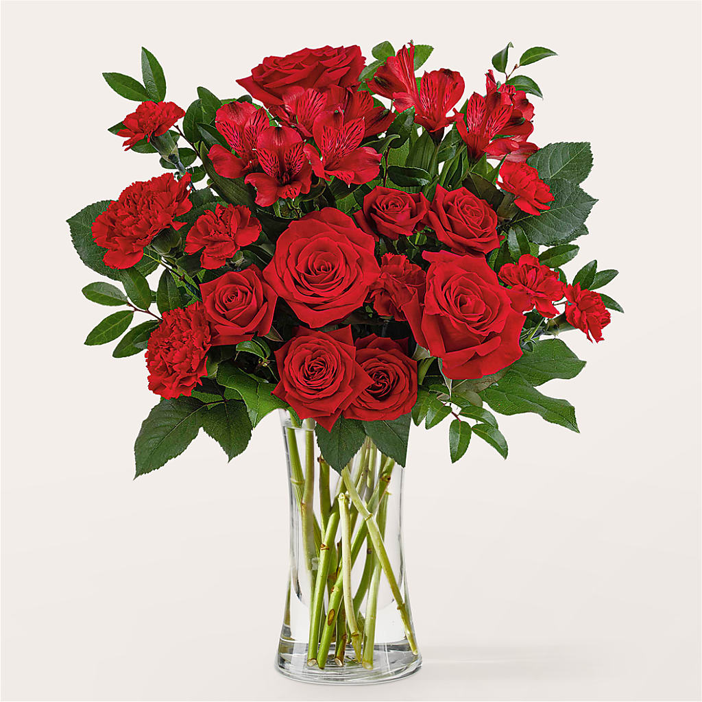Brilliant Ruby Bouquet – Thompson Country Florist, Wintersville OH