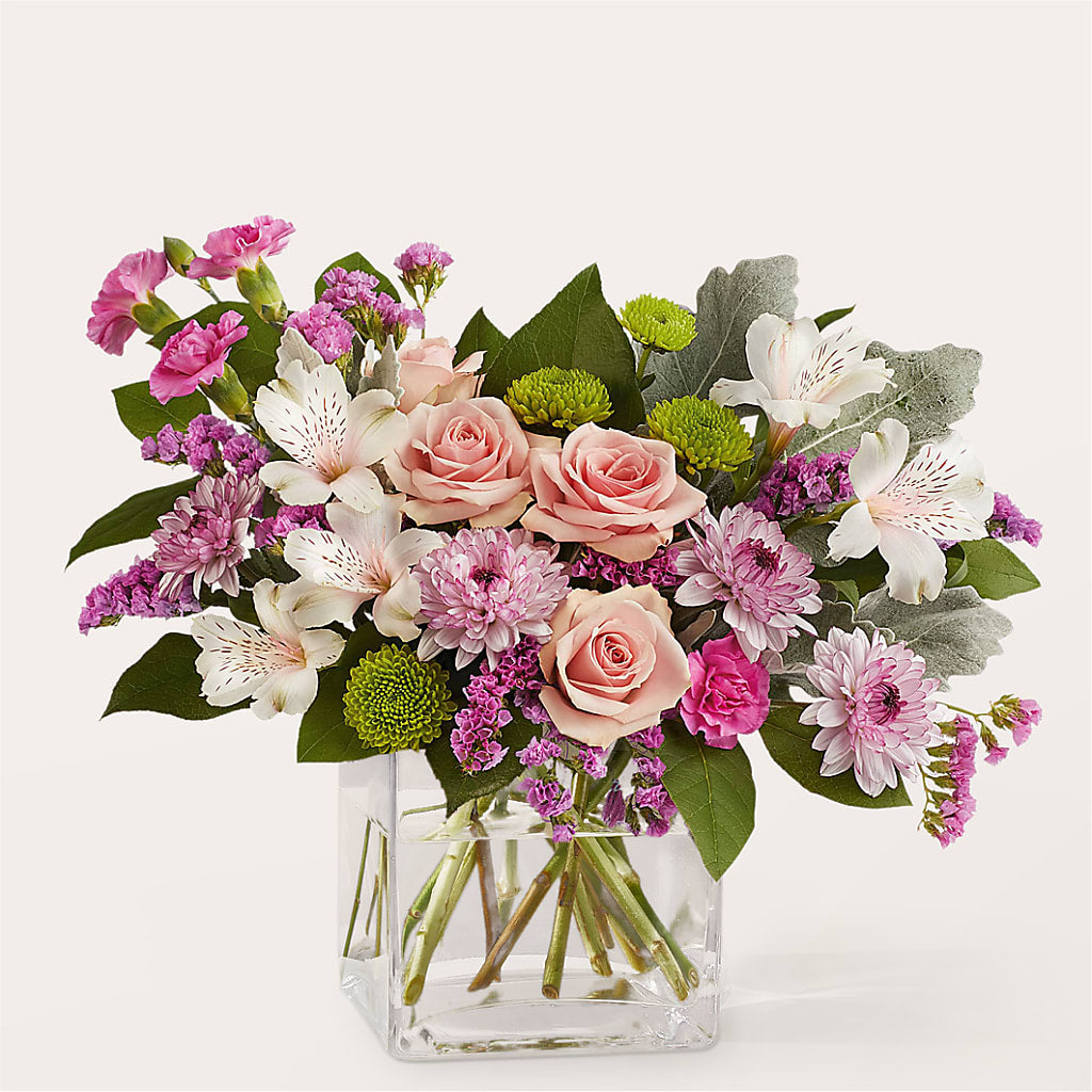 Pink Suede Bouquet – Thompson Country Florist, Wintersville OH