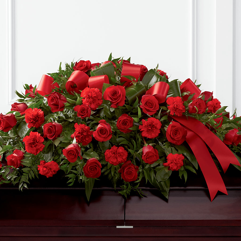 Tribute of Life Casket Spray – Thompson Country Florist, Wintersville OH