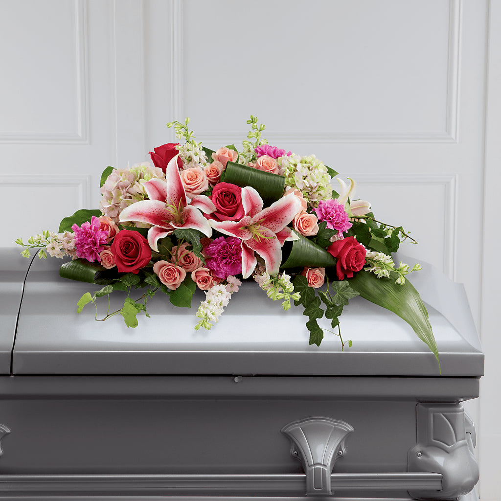Splendid Grace Casket Spray – Thompson Country Florist, Wintersville OH