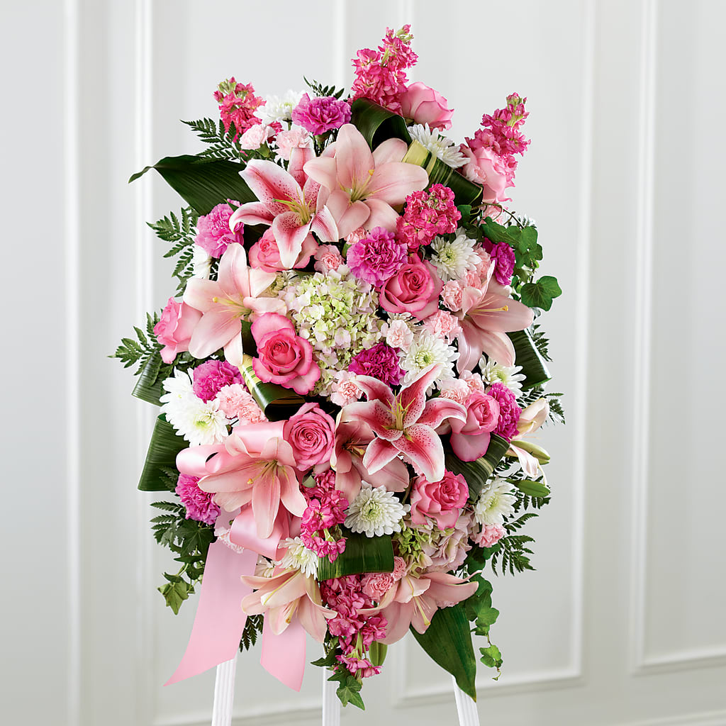 Comforting Standing Spray – Thompson Country Florist, Wintersville OH