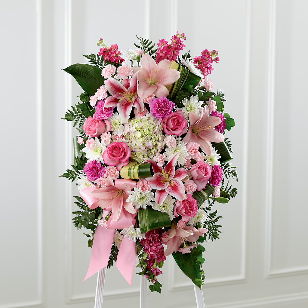 Comforting Standing Spray – Thompson Country Florist, Wintersville OH