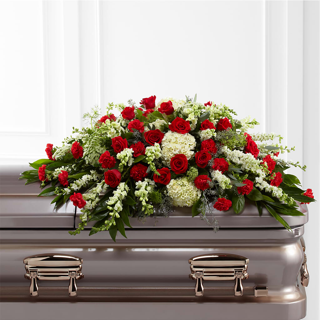 Sincerity Casket Spray – Thompson Country Florist, Wintersville OH