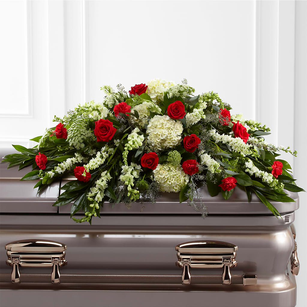 Sincerity Casket Spray – Thompson Country Florist, Wintersville OH