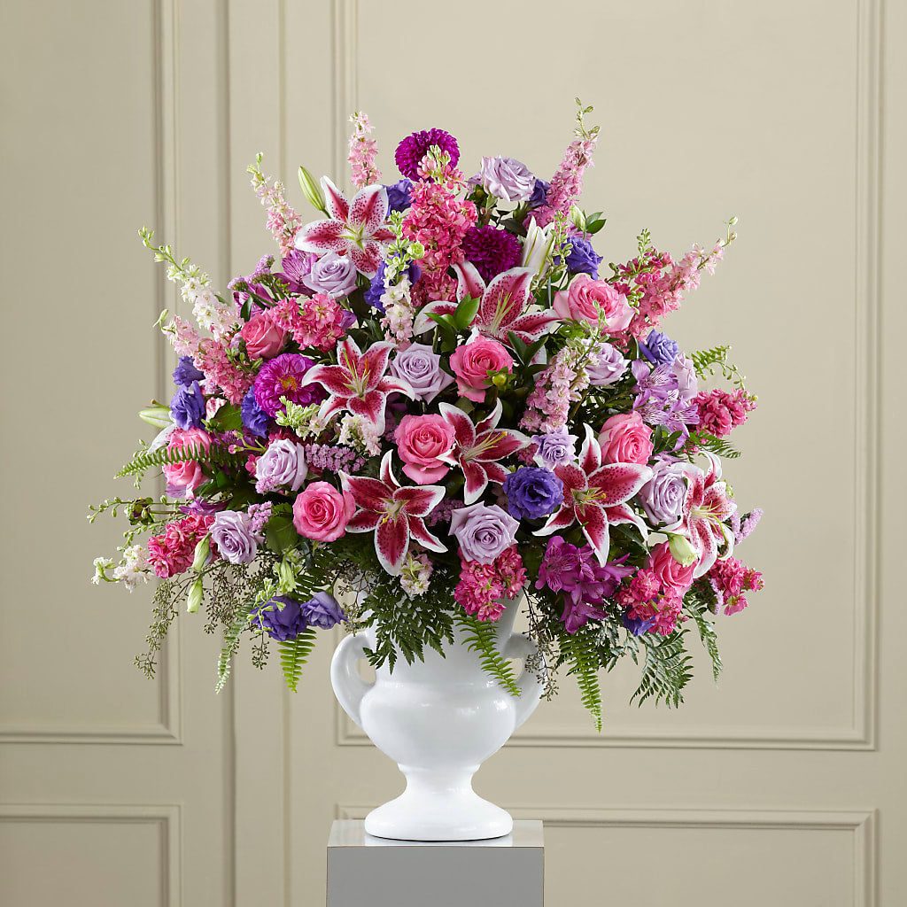Peaceful Tribute Arrangement – Thompson Country Florist, Wintersville OH