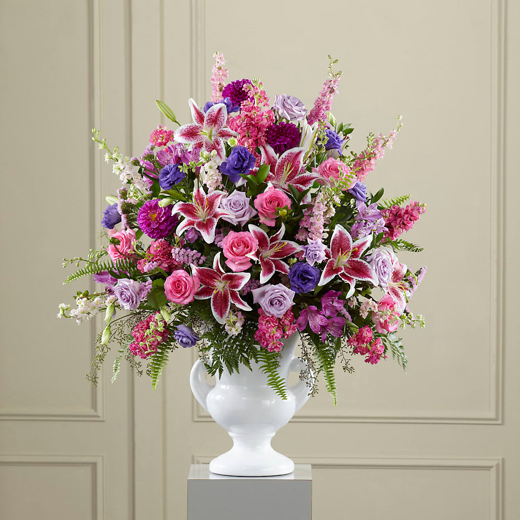 Peaceful Tribute Arrangement – Thompson Country Florist, Wintersville OH