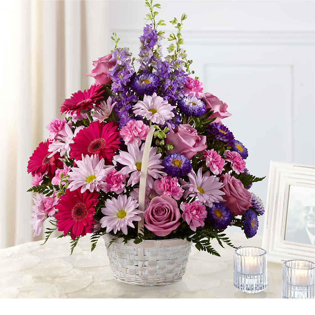 Pastel Peace Basket – Thompson Country Florist, Wintersville OH
