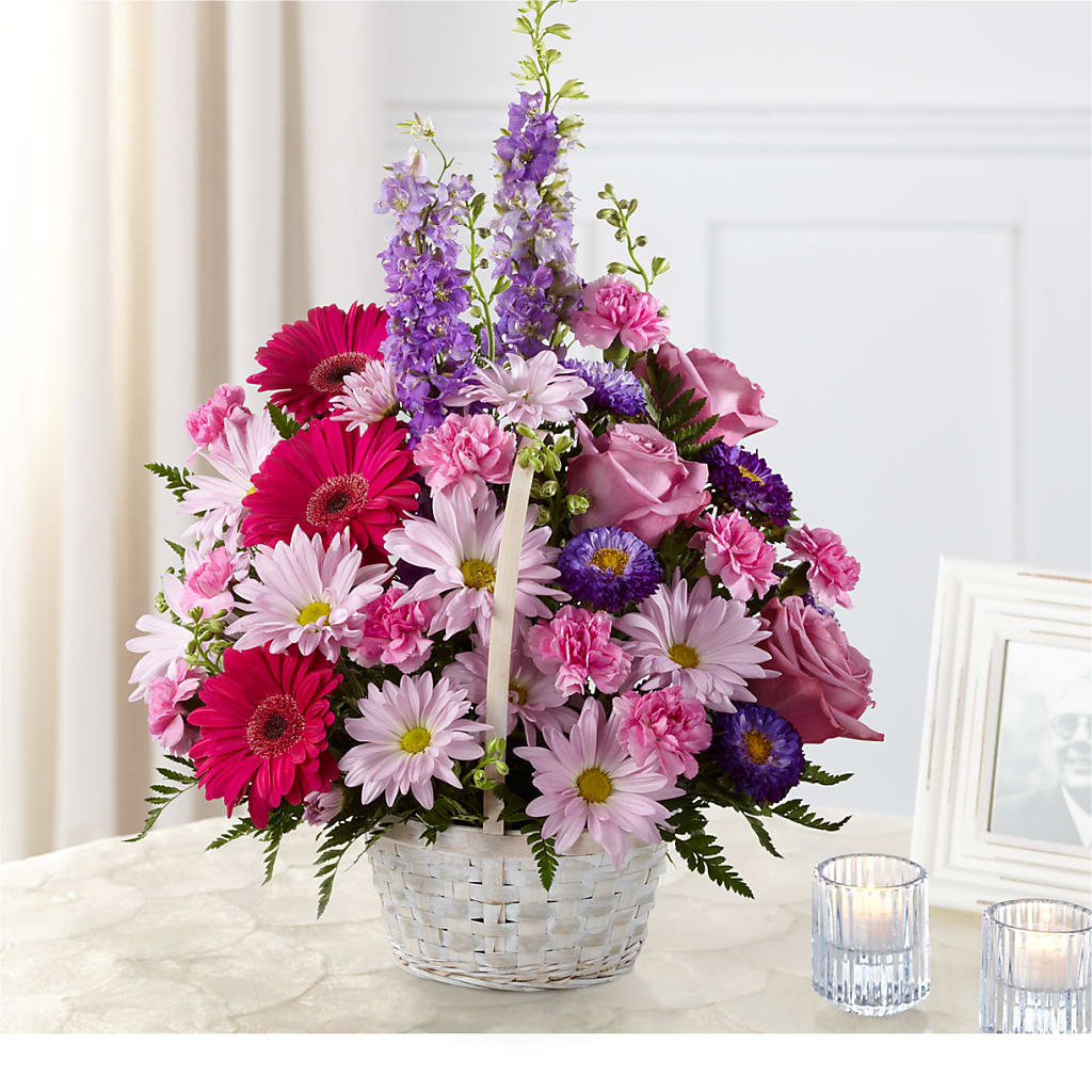 Pastel Peace Basket – Thompson Country Florist, Wintersville OH