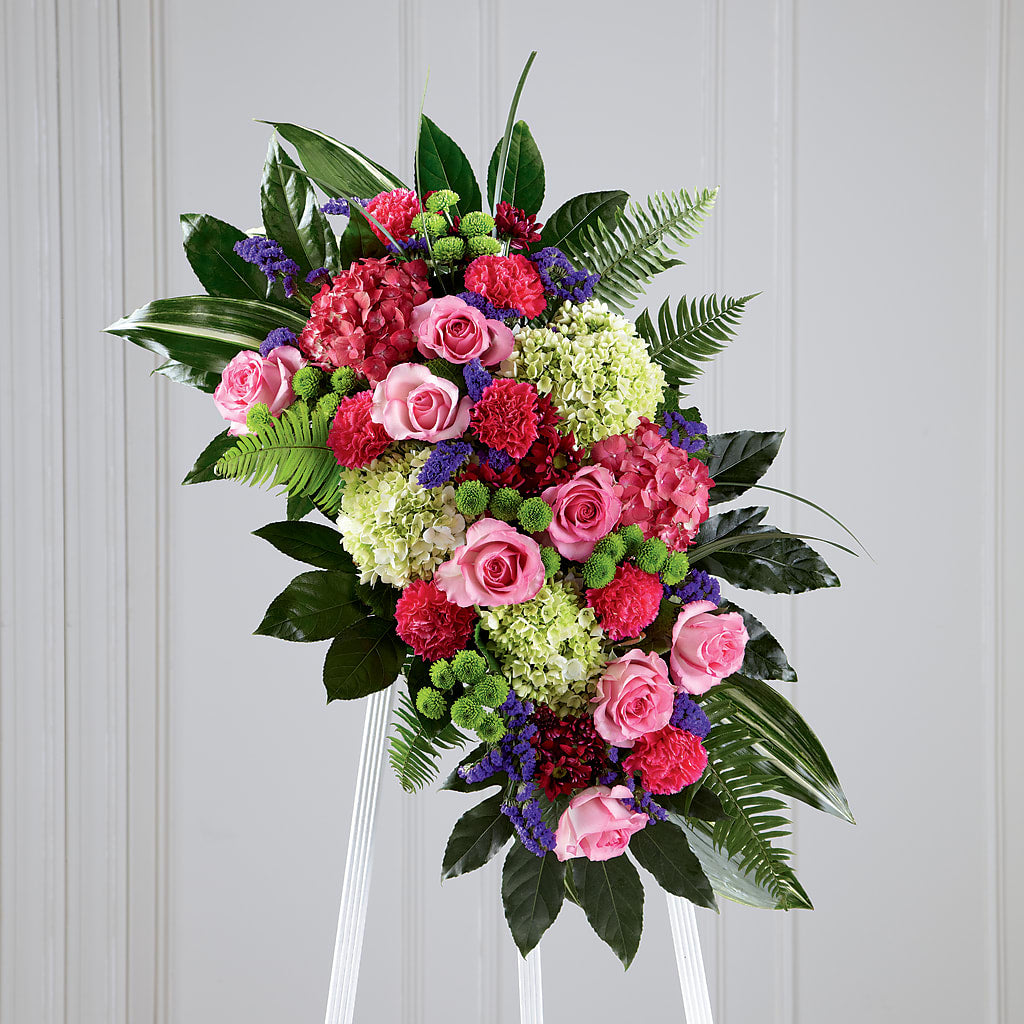 Refreshing Mix Standing Spray – Thompson Country Florist, Wintersville OH