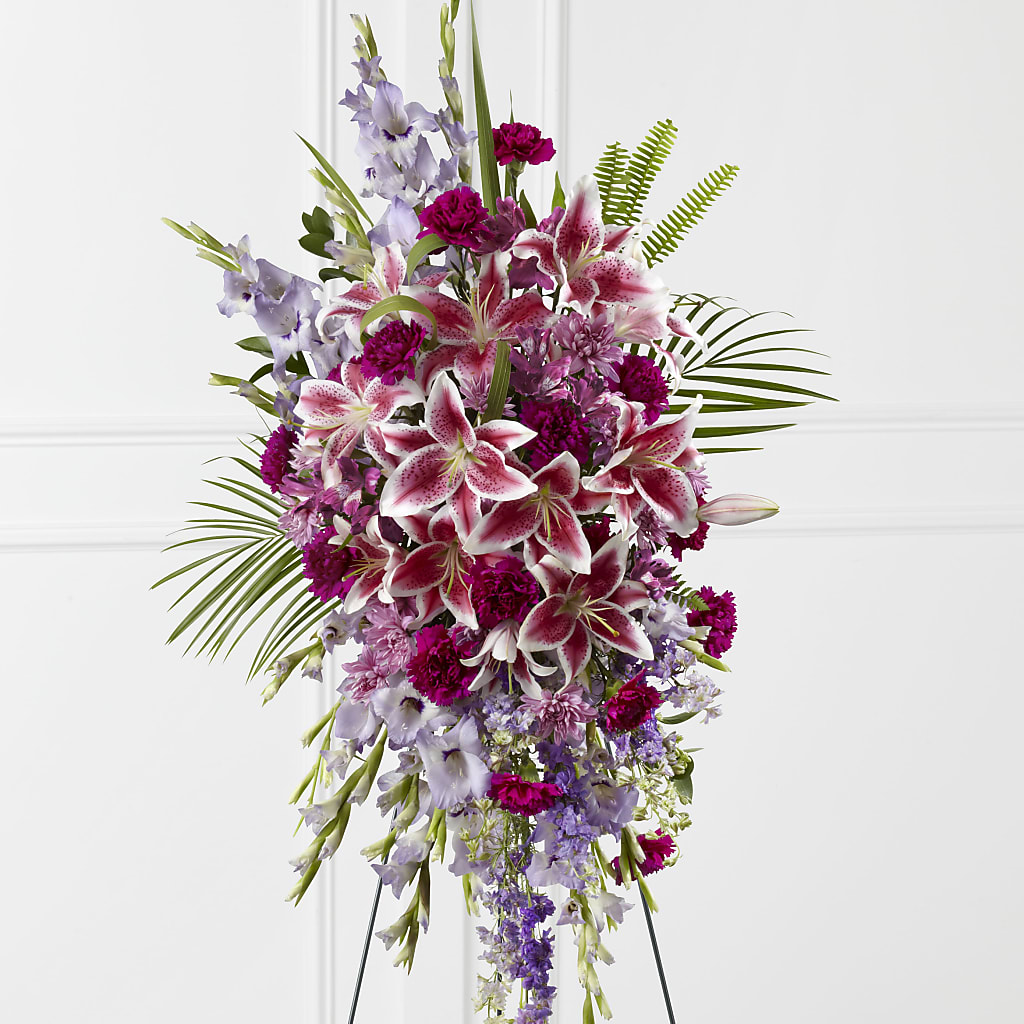 Tender Touch Standing Spray – Thompson Country Florist, Wintersville OH