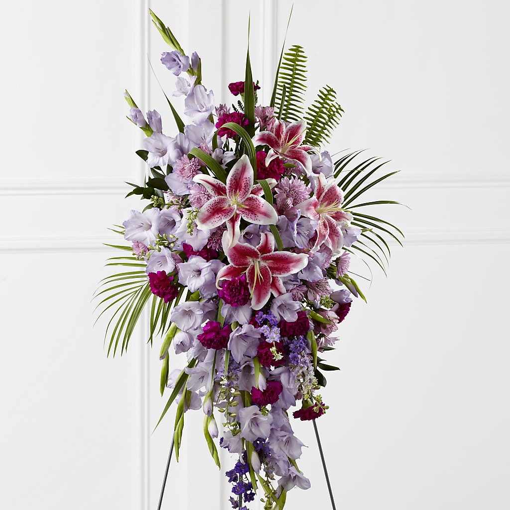Tender Touch Standing Spray – Thompson Country Florist, Wintersville OH
