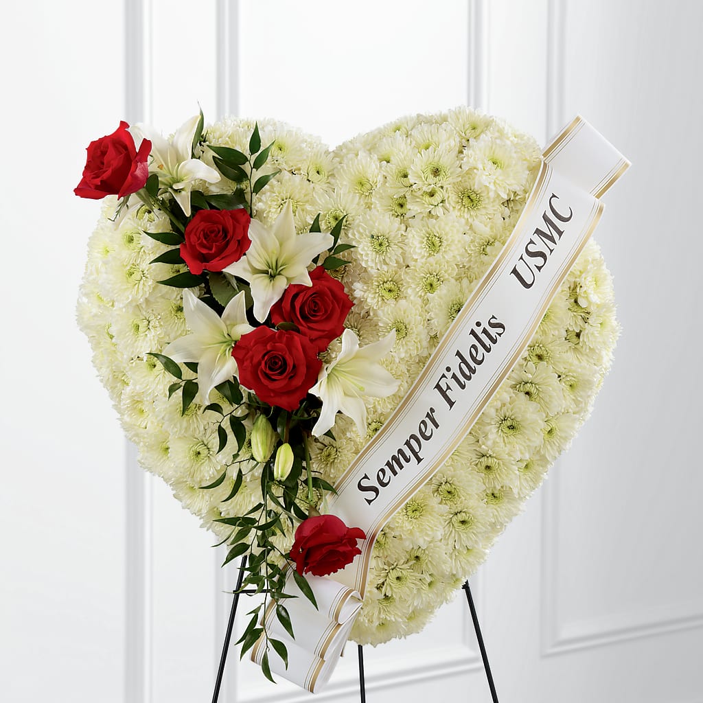 Heartfelt Hero Standing Heart – Thompson Country Florist, Wintersville OH