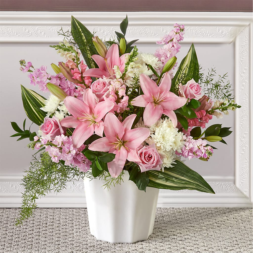 Simply Serene Floor Basket – Thompson Country Florist, Wintersville OH