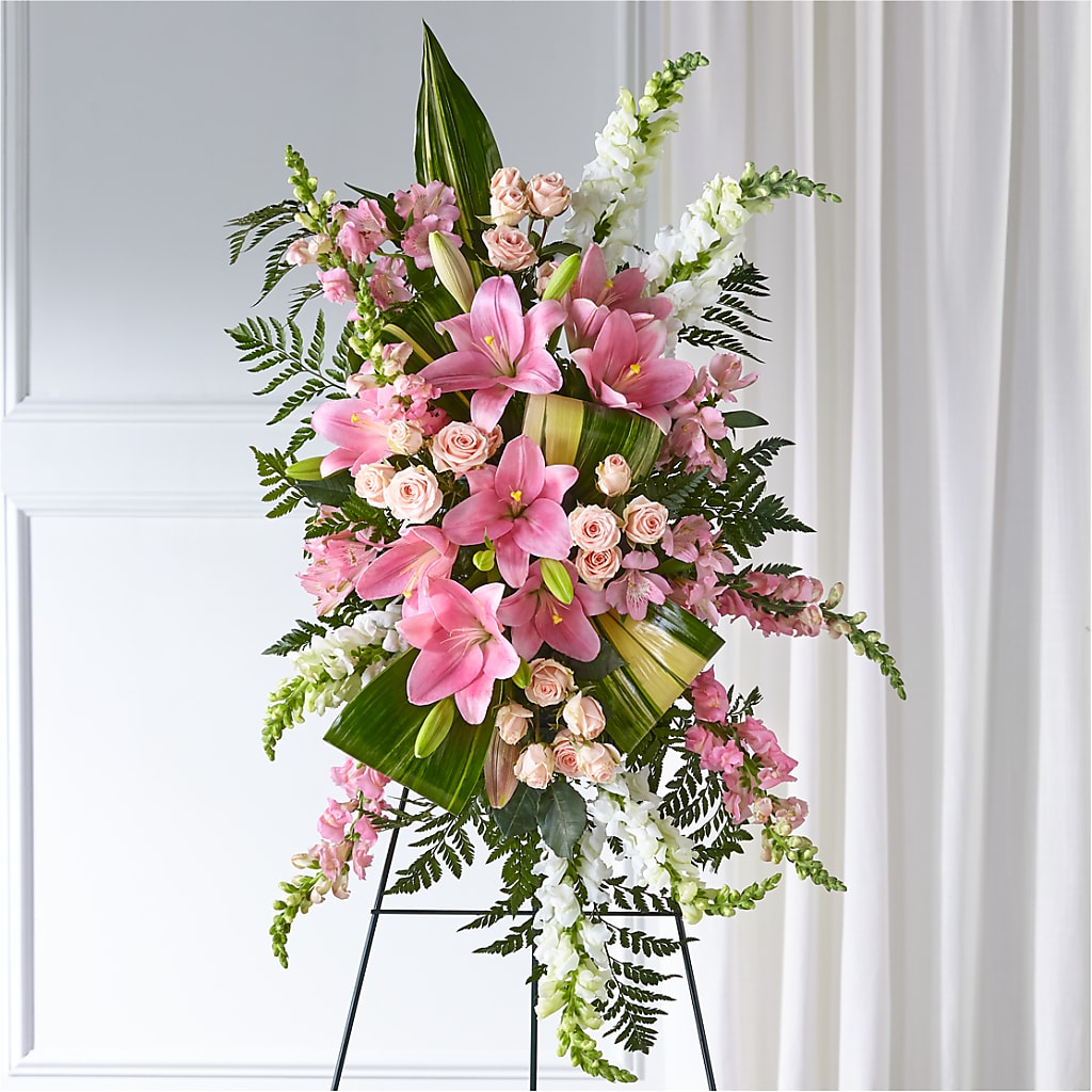 Elegant Embrace Standing Spray – Thompson Country Florist, Wintersville OH