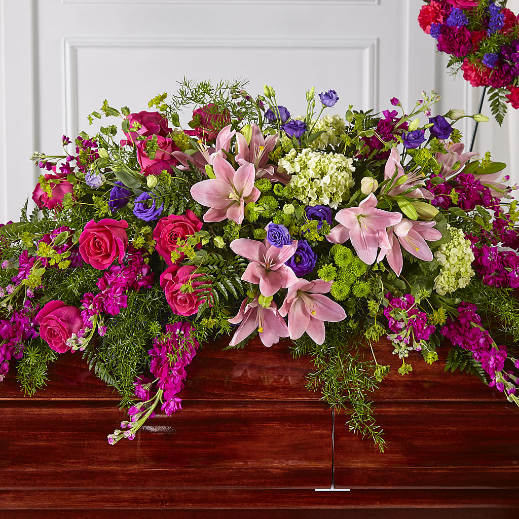Radiant Tribute Casket Spray – Thompson Country Florist, Wintersville OH
