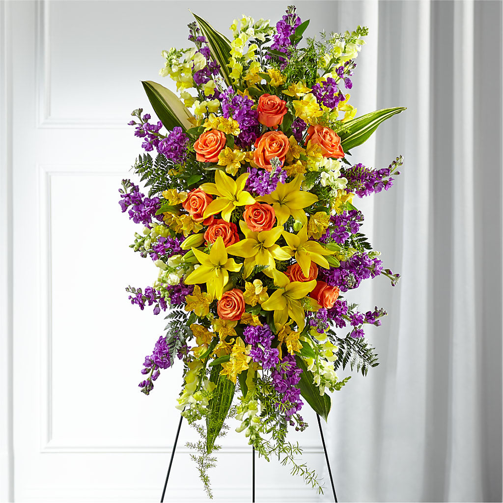 Thoughtful Prayers Standing Spray – Thompson Country Florist, Wintersville OH