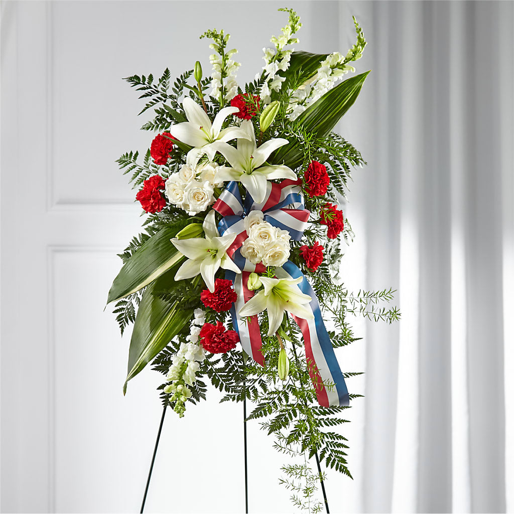 Stars of Life Standing Spray – Thompson Country Florist, Wintersville OH