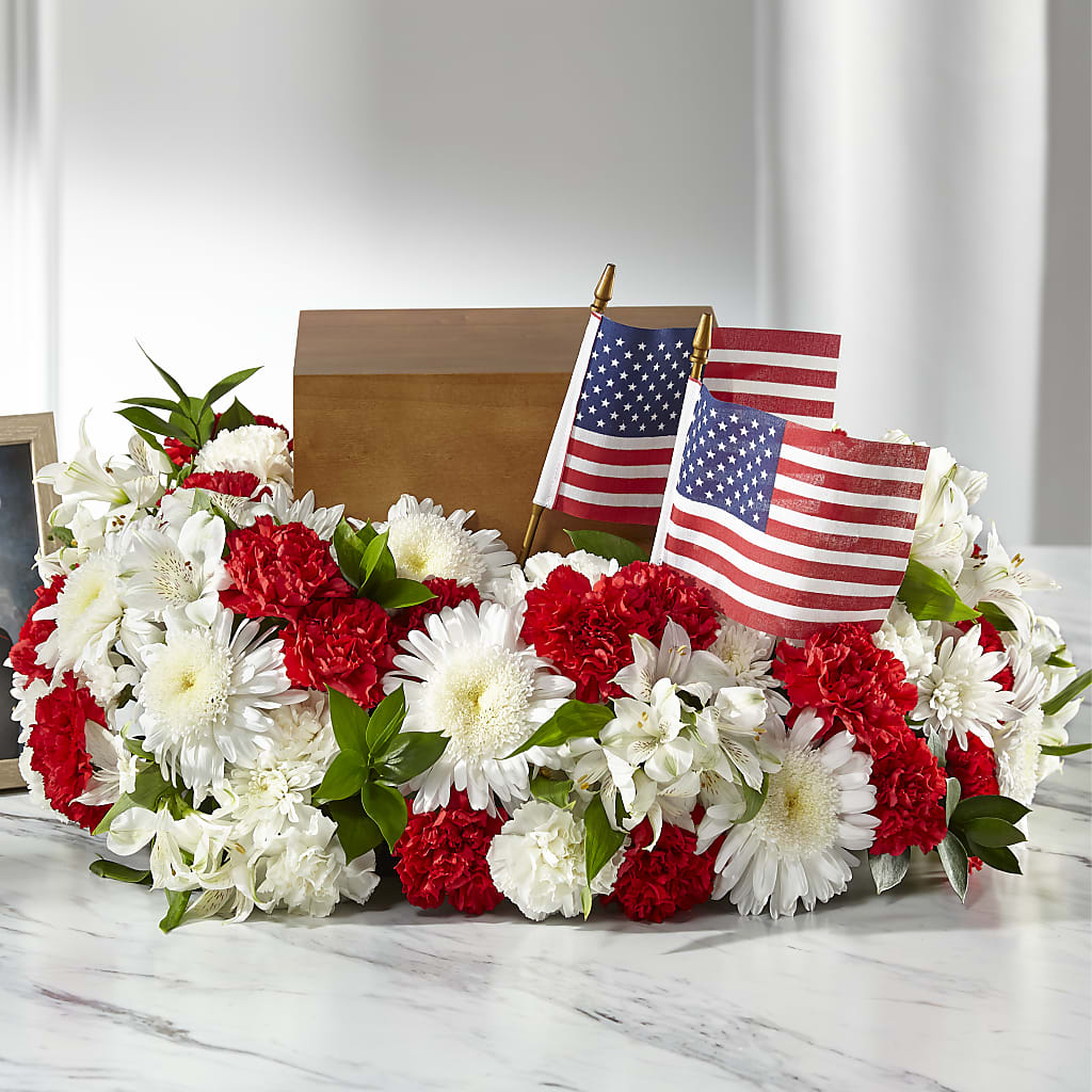 Spirit of Patriotism Cremation Adornment – Thompson Country Florist, Wintersville OH