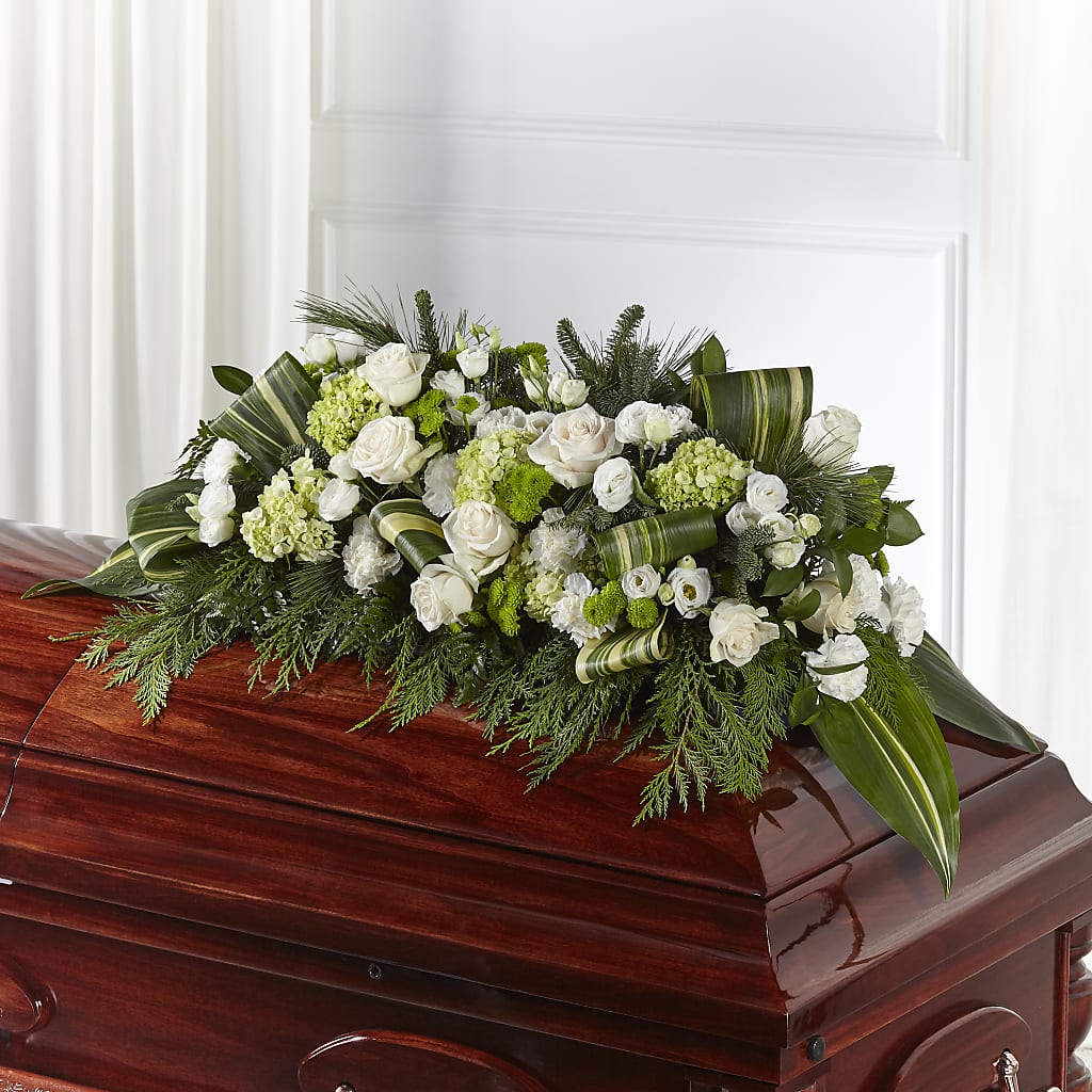 Hopeful Gesture Casket Spray – Thompson Country Florist, Wintersville OH