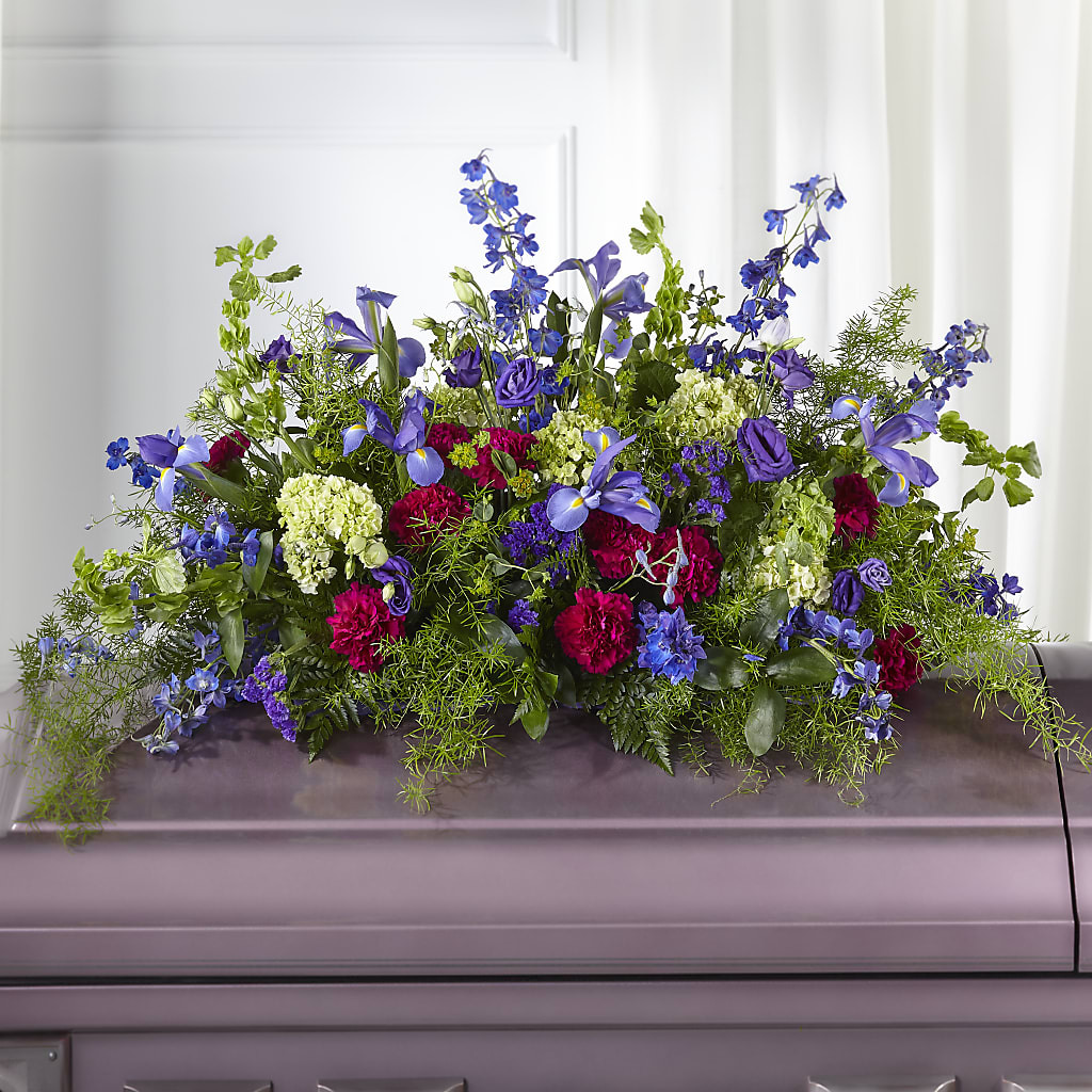 Always Treasured Casket Spray – Thompson Country Florist, Wintersville OH