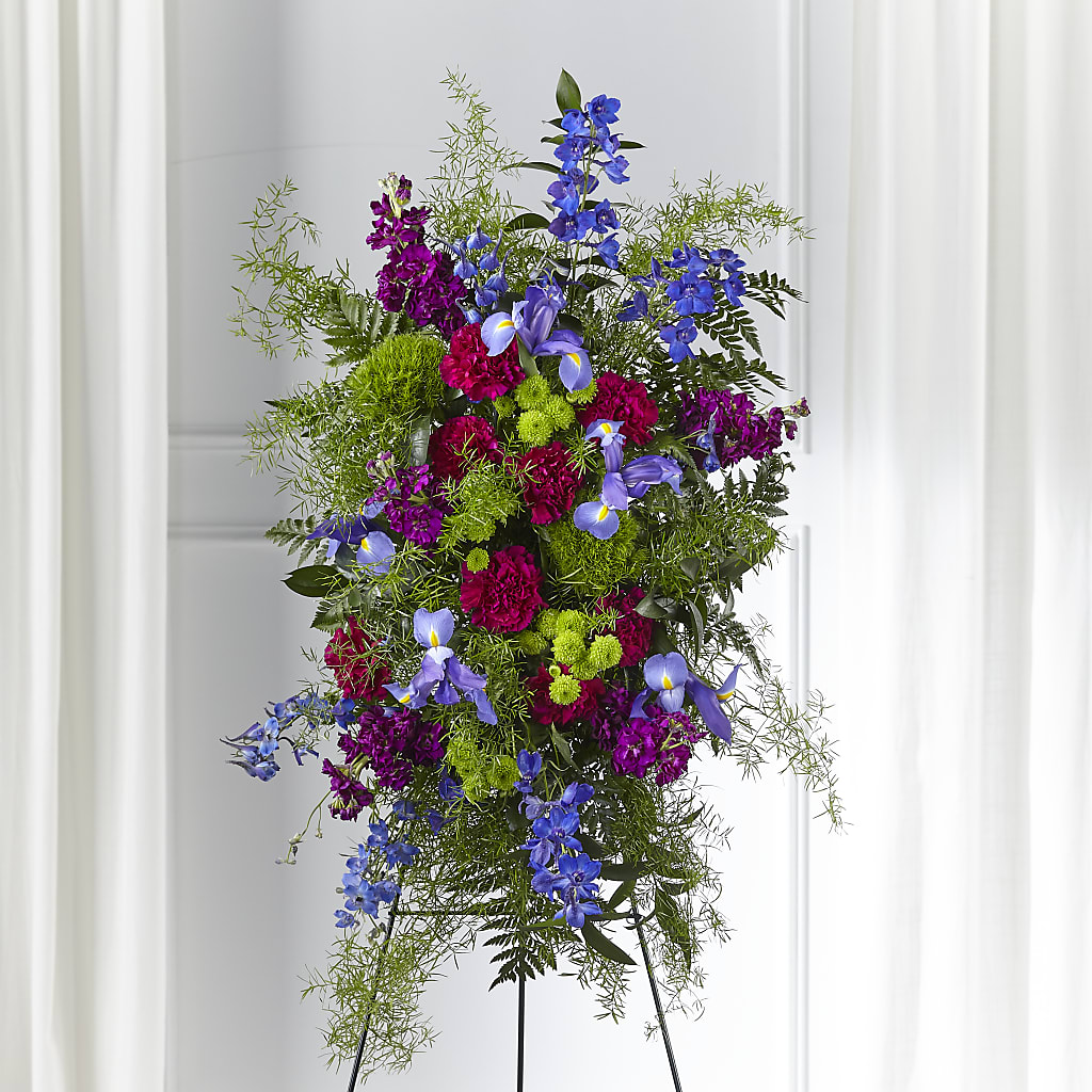 Heavenly Skies Standing Spray – Thompson Country Florist, Wintersville OH