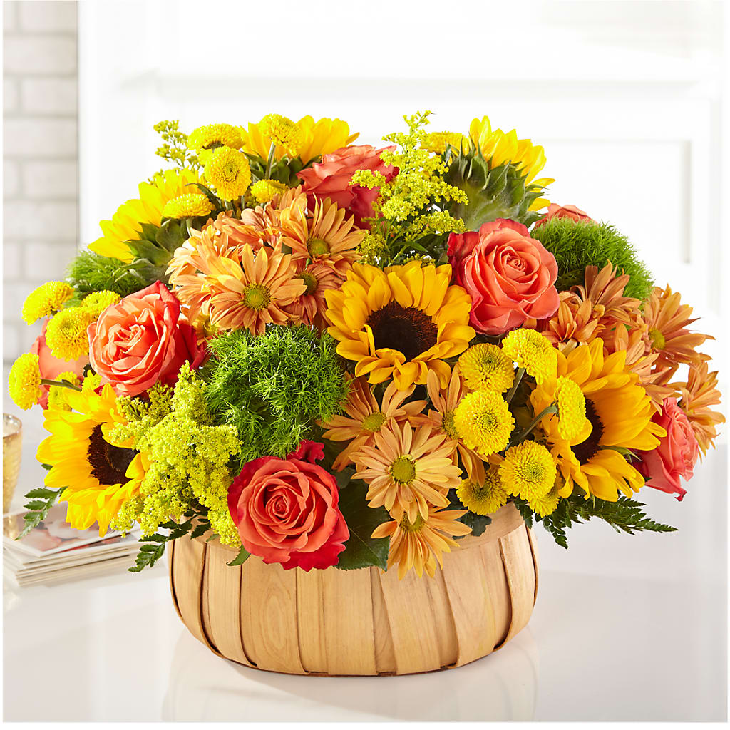 Harvest Sunflower Basket – Thompson Country Florist, Wintersville OH