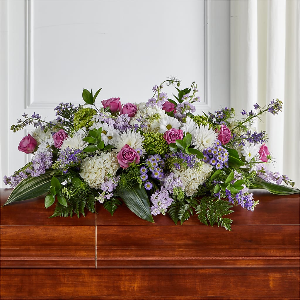 Meadows of Serenity Casket Spray – Thompson Country Florist, Wintersville OH