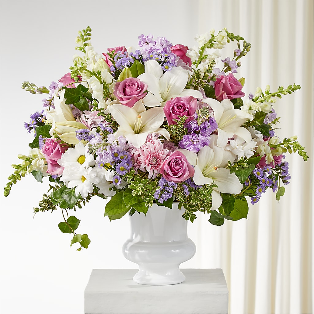 Remarkable Life Urn Arrangement – Thompson Country Florist, Wintersville OH