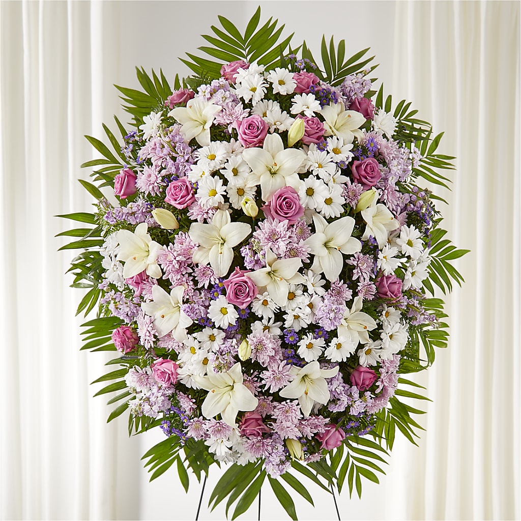 Surrounded by Love Standing Spray – Thompson Country Florist, Wintersville OH