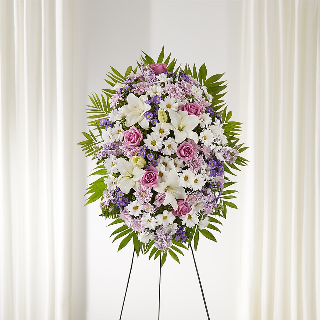 Surrounded by Love Standing Spray – Thompson Country Florist, Wintersville OH
