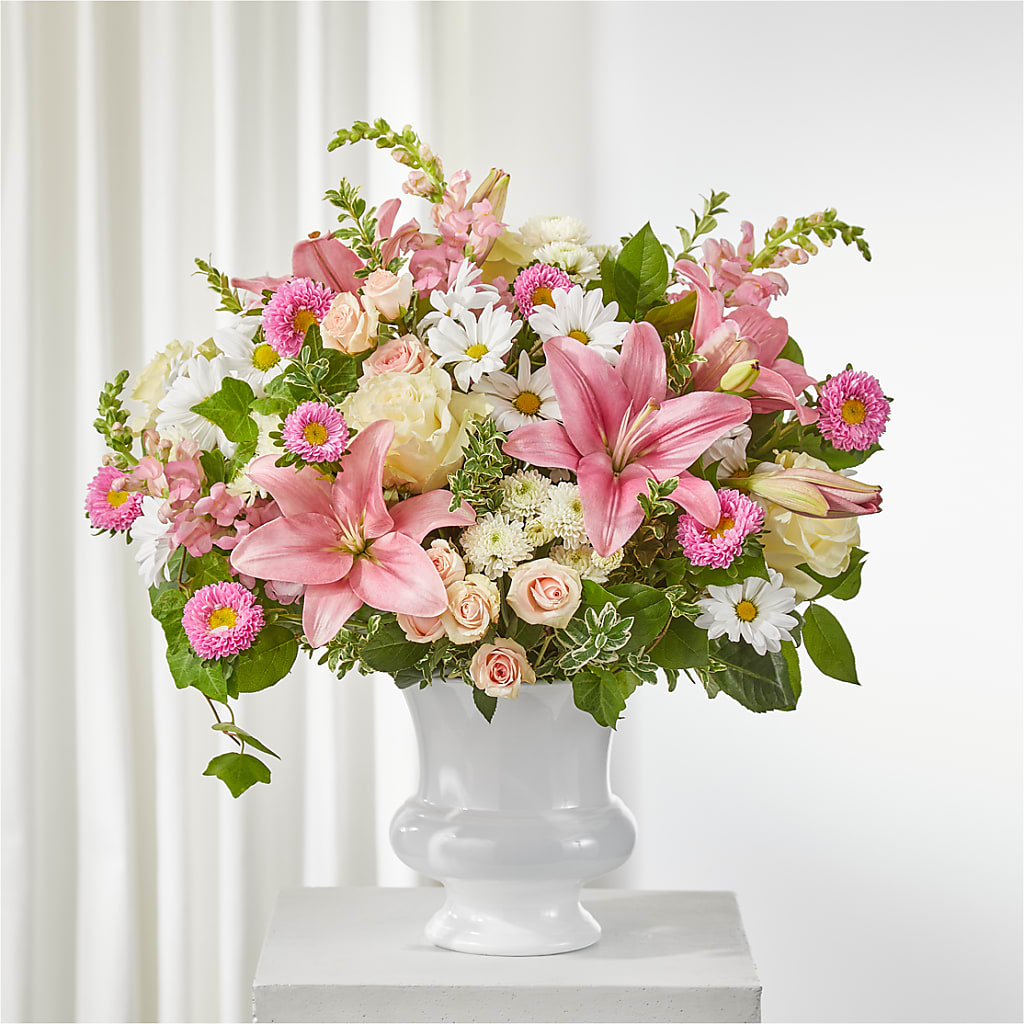 Empathetic Blooms Urn Arrangement – Thompson Country Florist, Wintersville OH