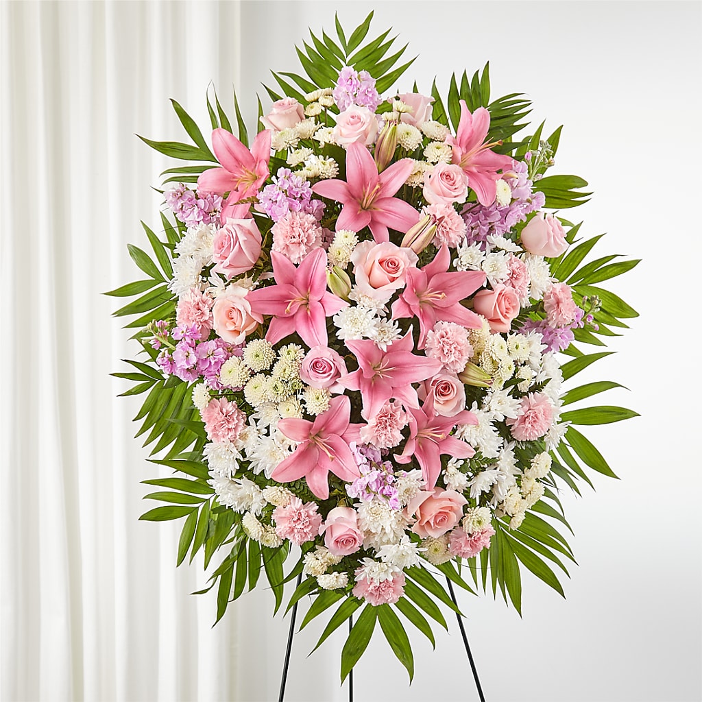 Offering Solace Standing Spray – Thompson Country Florist, Wintersville OH