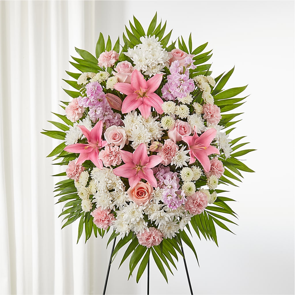 Offering Solace Standing Spray – Thompson Country Florist, Wintersville OH