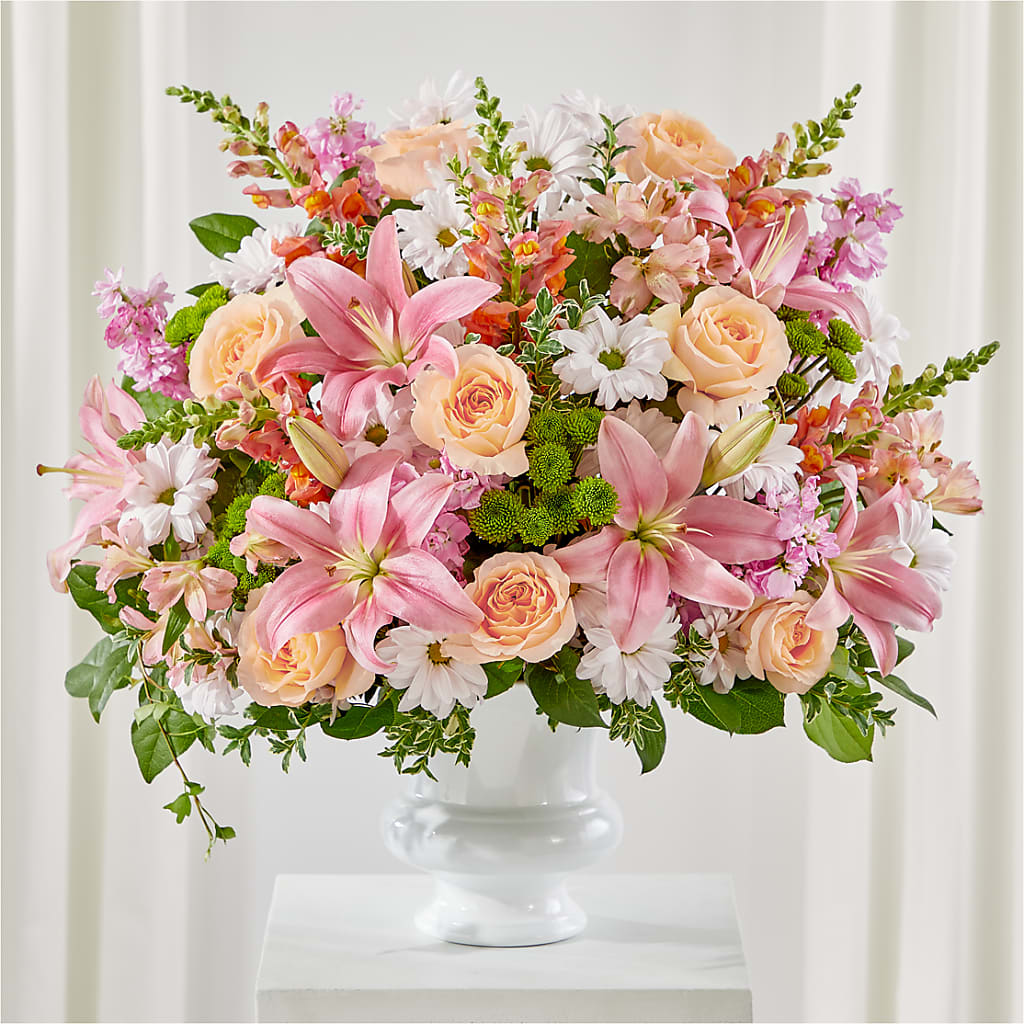 Heartfelt Gesture Urn Arrangement – Thompson Country Florist, Wintersville OH