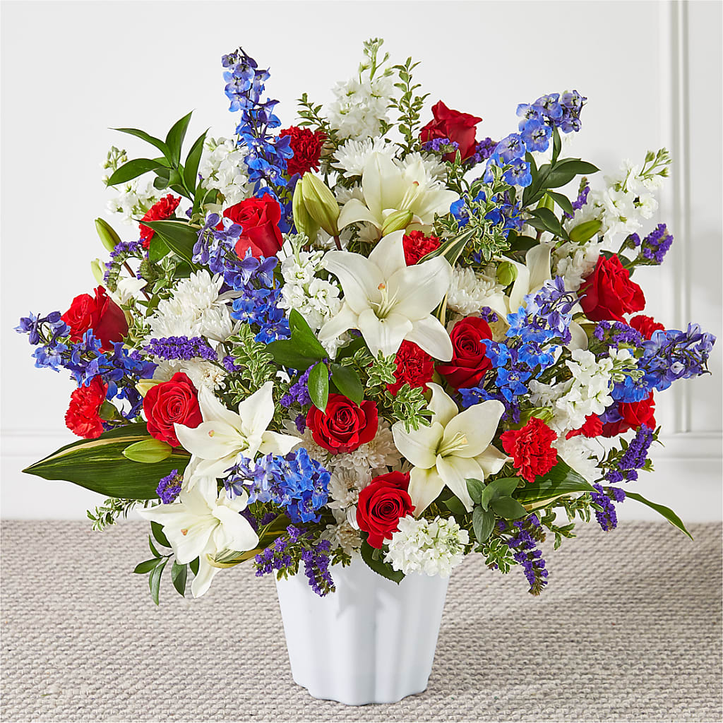 Consoled Floor Basket – Thompson Country Florist, Wintersville OH