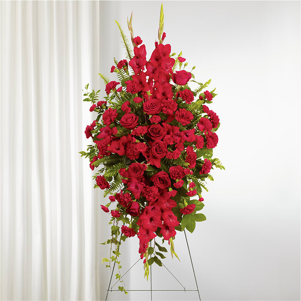 From the Heart Standing Spray – Thompson Country Florist, Wintersville OH