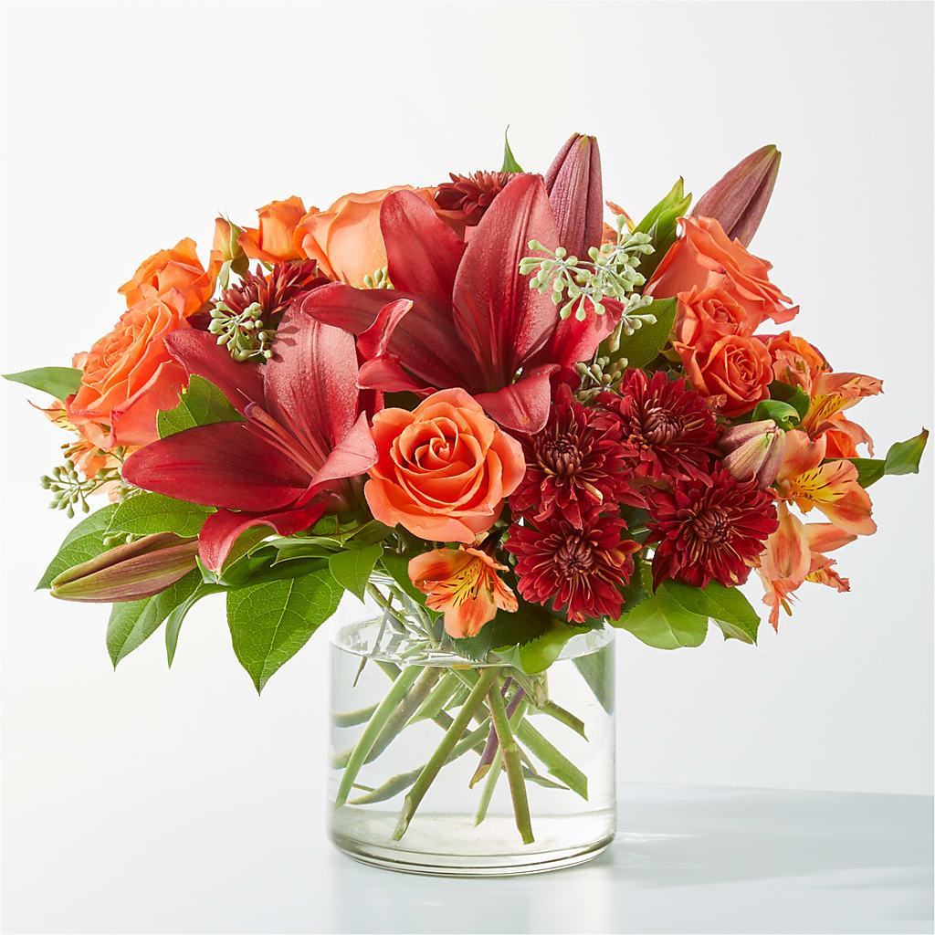 Crimson Leaves Bouquet – Thompson Country Florist, Wintersville OH