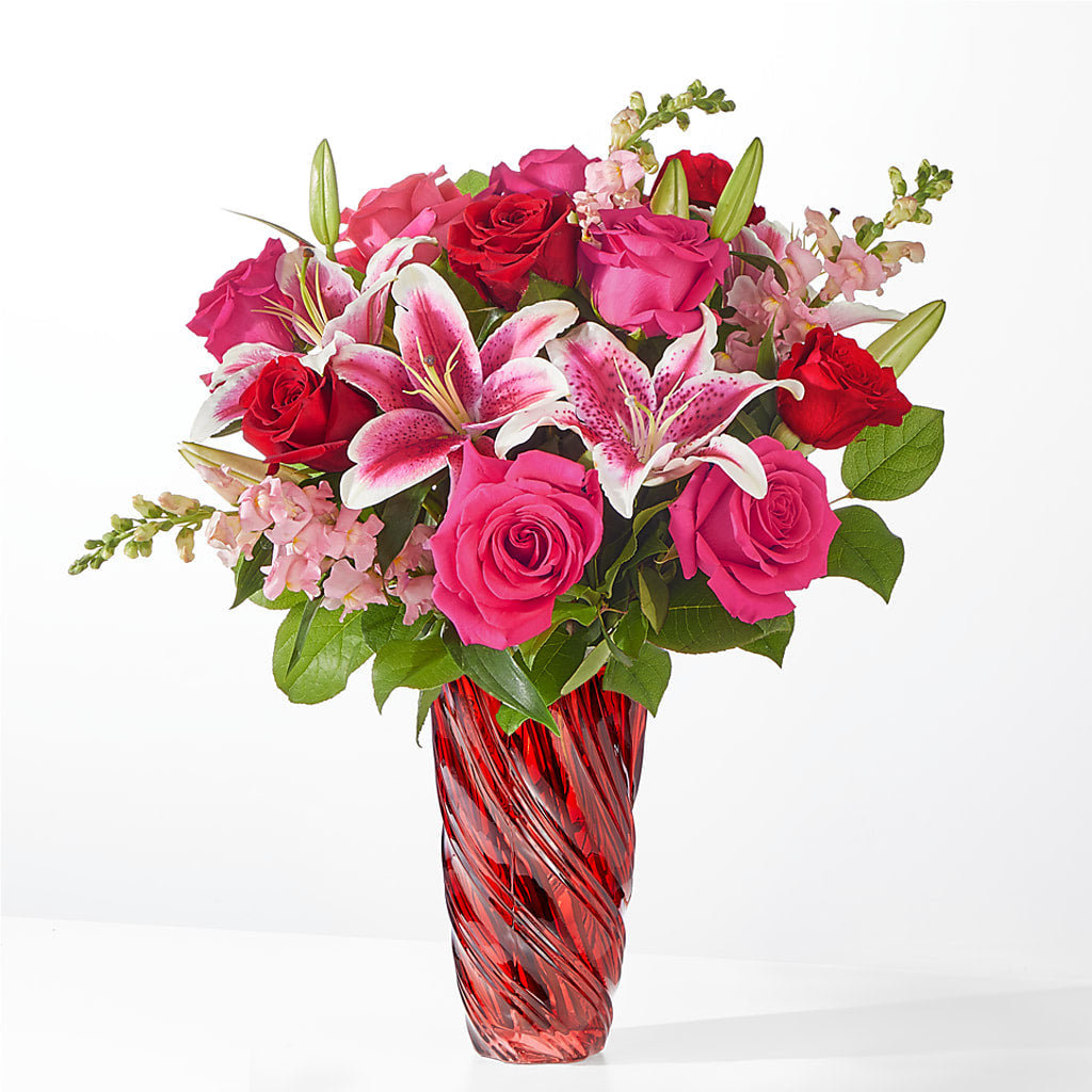 Always You Bouquet with Luxe Swirl Vase – Thompson Country Florist, Wintersville OH