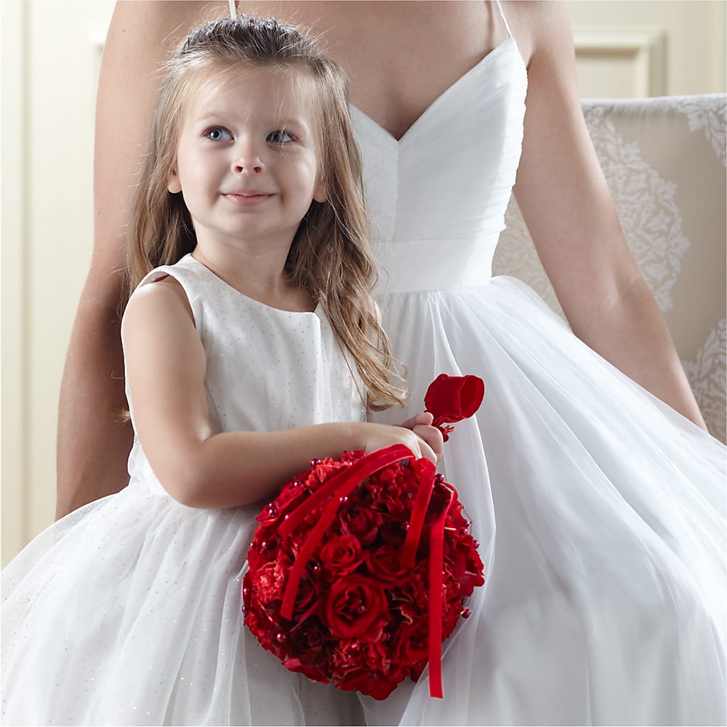 Pure at Heart Flower Girl Arrangement – Thompson Country Florist, Wintersville OH