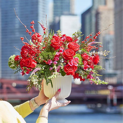 Big Red Bow Bouquet –  Thompson Country Florist, Wintersville OH
