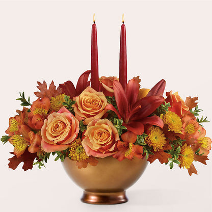 Harvest Table Centerpiece –  Thompson Country Florist, Wintersville OH