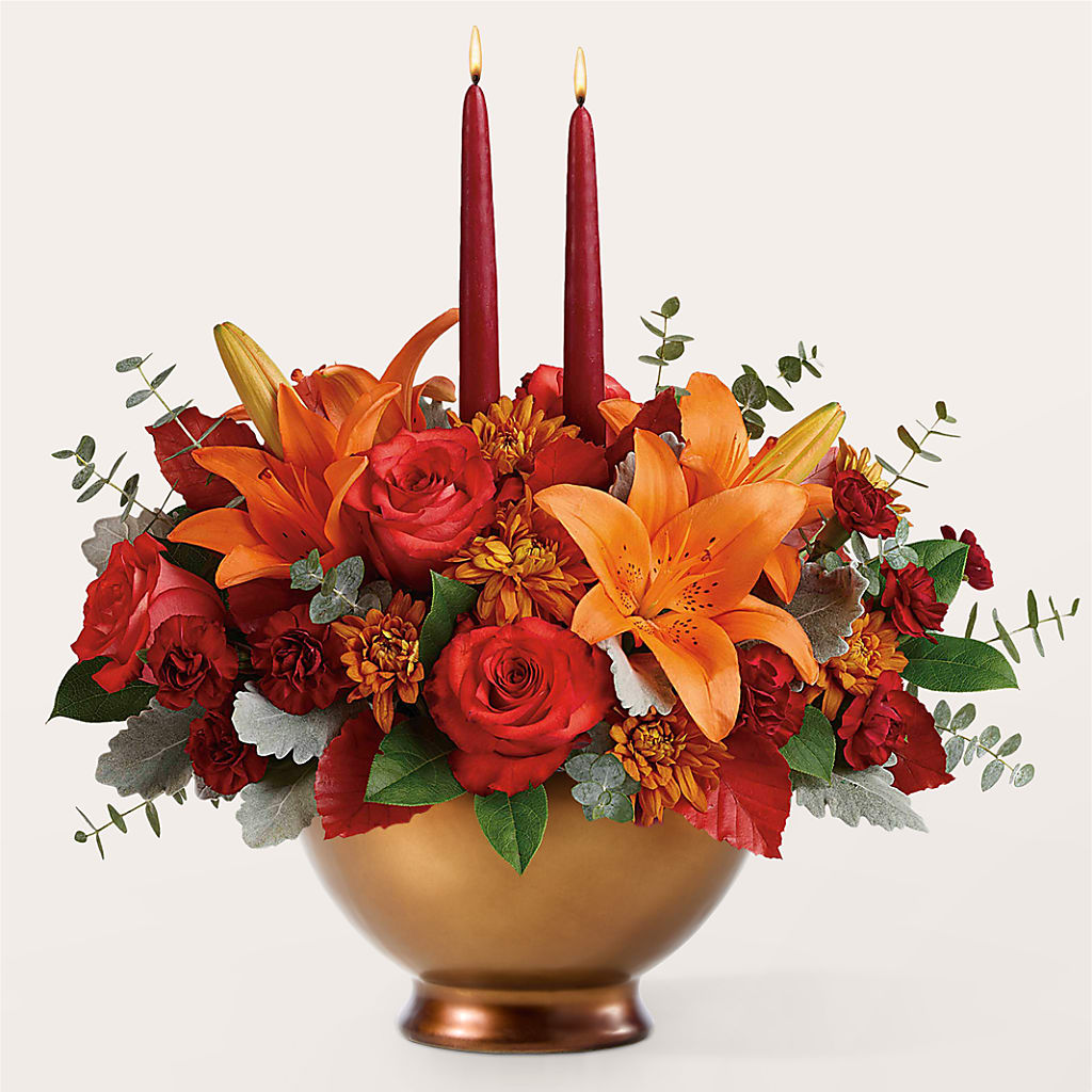 Fruits of Fall Centerpiece –  Thompson Country Florist, Wintersville OH
