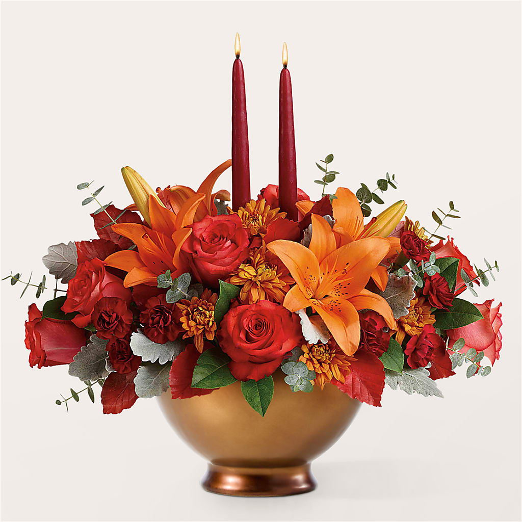 Fruits of Fall Centerpiece –  Thompson Country Florist, Wintersville OH
