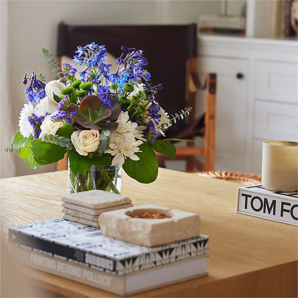 Cerulean Waves Bouquet –  Thompson Country Florist, Wintersville OH