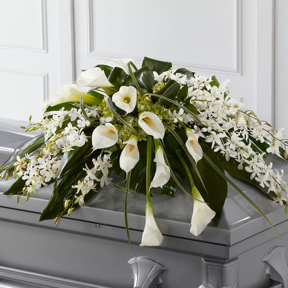 Angel Wings Casket Spray –  Thompson Country Florist, Wintersville OH